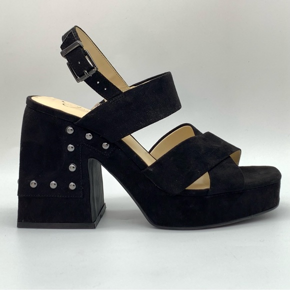 Jessica Simpson Nellenie Sandal in Black Suede - Picture 2 of 15